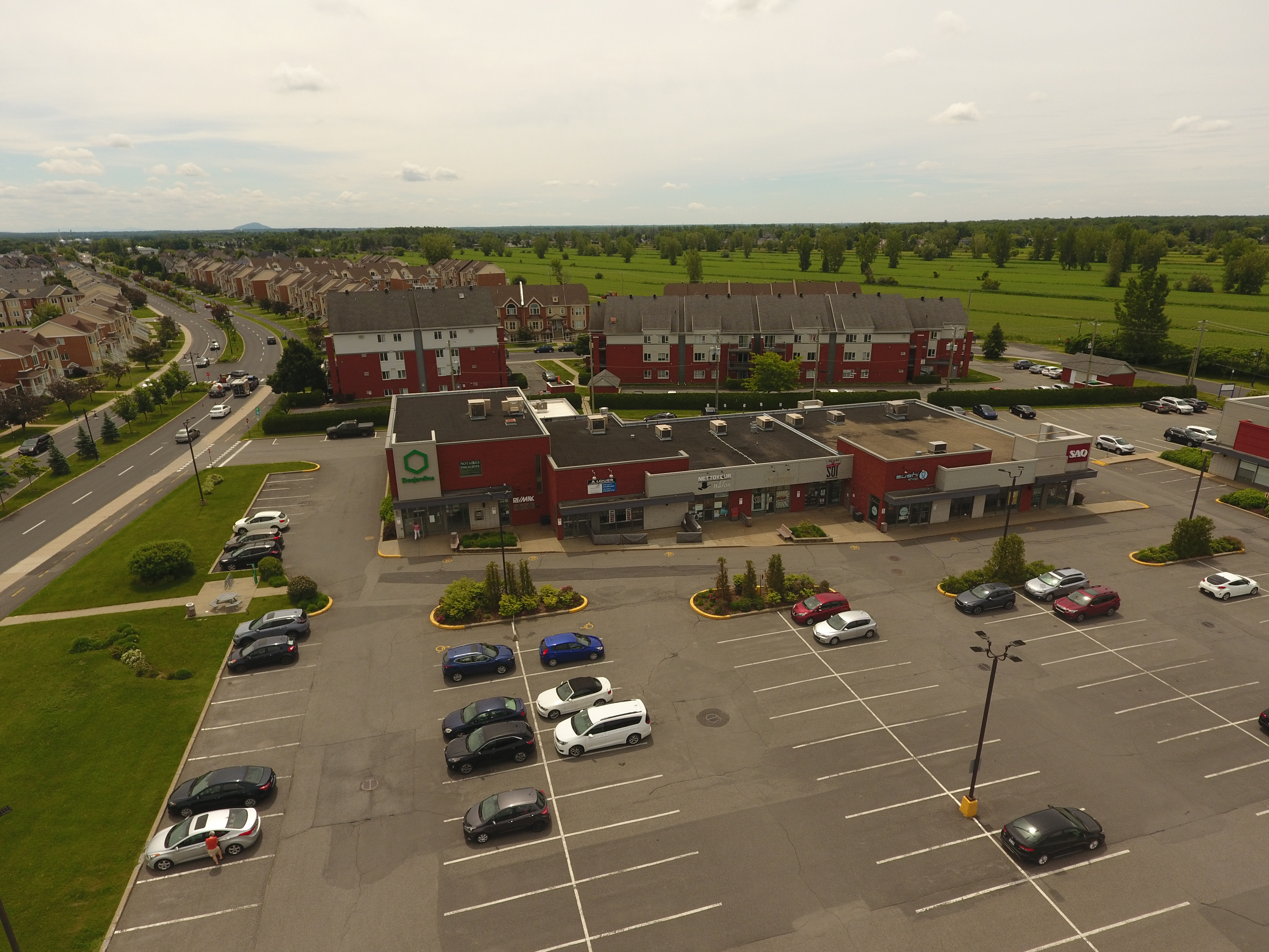 Aerial view of a Desjardins building